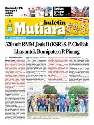cover image of Buletin Mutiara 16-30 Sept 2016